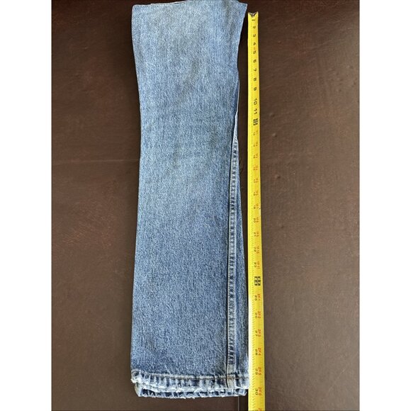 Zara Womens High-Waisted Straight Leg Jeans Size 0 Blue Denim - Picture 8 of 8